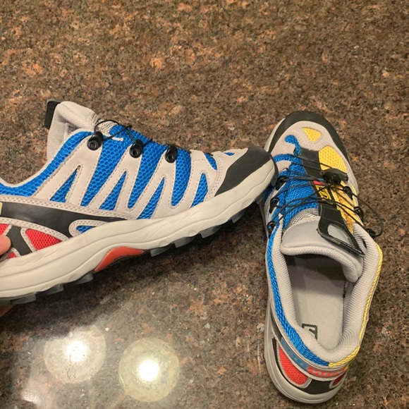 Salomon Xa pro advanced grey yellow red blue indigo Goj 9 - Picture 2 of 2